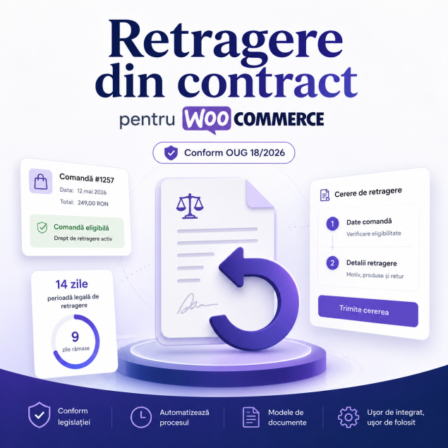 Obligatorie din 19 iunie 2026: funcția digitală de retragere din contract. O soluție românească pentru magazinele WooCommerce 